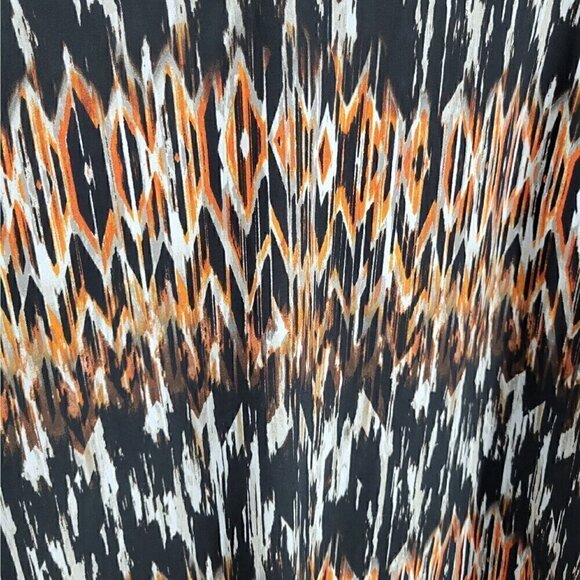 VTG Y2K Cato Fall Autumn Tunic Blouse Black Orange 18 witchy artsy grunge - Picture 4 of 5